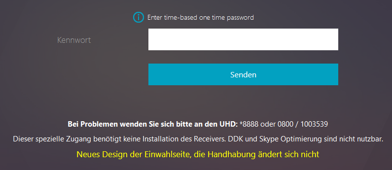 Input one-time password The figure shows the screen for the time-based one time password created by a TOTP token generator.